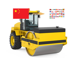 中国出口压路机到欧洲